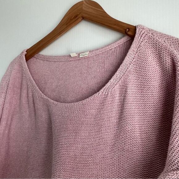 Anthropologie MOTH pink scoop neck pullover cardigan sweater 100% cotton size XS - Picture 5 of 9